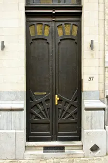 Miscellaneous Brussels art nouveau details, Belgium, c2014-c2017. Artist: Alan John Ainsworth