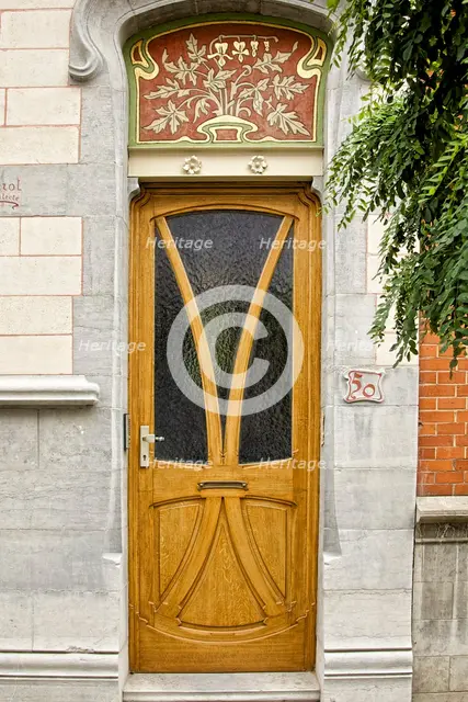 Miscellaneous Brussels art nouveau details, Belgium, c2014-c2017. Artist: Alan John Ainsworth.