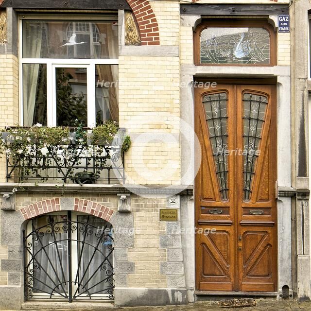 Miscellaneous Brussels art nouveau details, Belgium, c2014-c2017. Artist: Alan John Ainsworth.