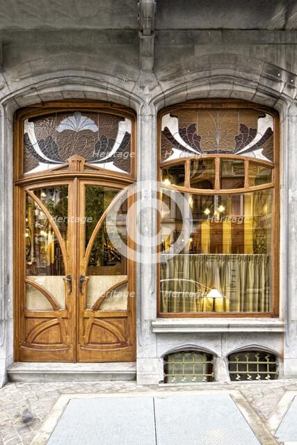 Miscellaneous Brussels art nouveau details, Belgium, c2014-c2017. Artist: Alan John Ainsworth.
