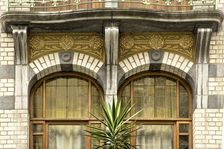Miscellaneous Brussels art nouveau details, Belgium, c2014-c2017. Artist: Alan John Ainsworth