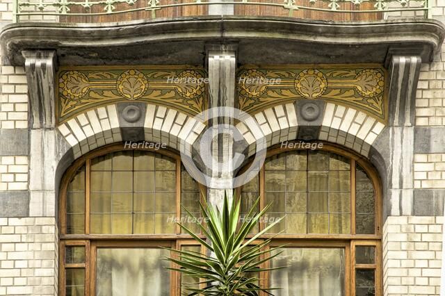 Miscellaneous Brussels art nouveau details, Belgium, c2014-c2017. Artist: Alan John Ainsworth.
