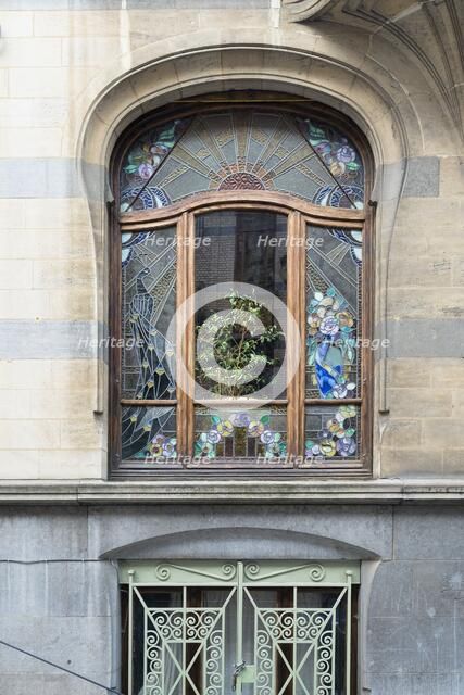 Miscellaneous Brussels art nouveau details, Belgium, c2014-c2017. Artist: Alan John Ainsworth.