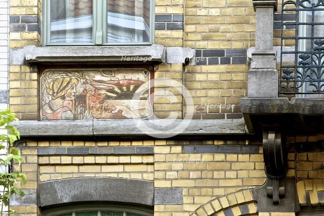 Miscellaneous Brussels art nouveau details, Belgium, c2014-c2017. Artist: Alan John Ainsworth.