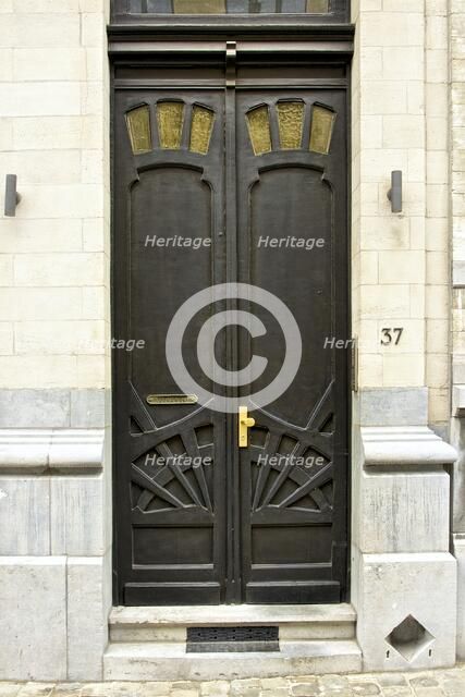 Miscellaneous Brussels art nouveau details, Belgium, c2014-c2017. Artist: Alan John Ainsworth.