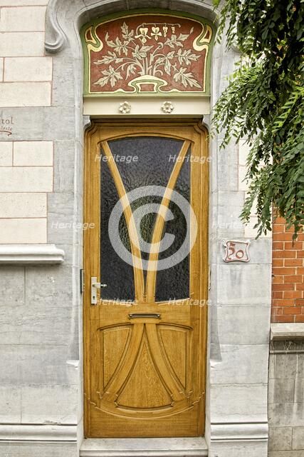 Miscellaneous Brussels art nouveau details, Belgium, c2014-c2017. Artist: Alan John Ainsworth.