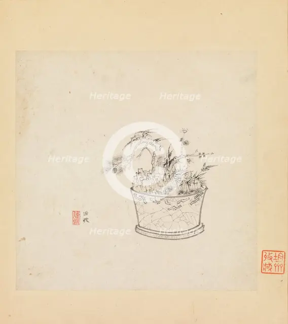 Miscellaneous Studies, one leaf dated 1619. Creator: Chen Hongshou.