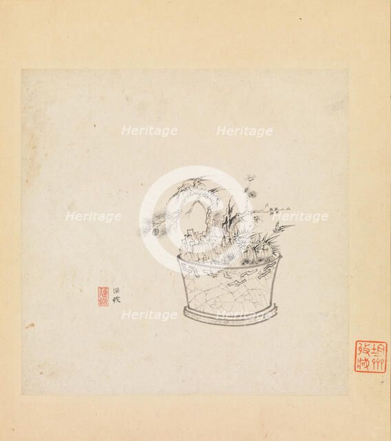 Miscellaneous Studies, one leaf dated 1619. Creator: Chen Hongshou.