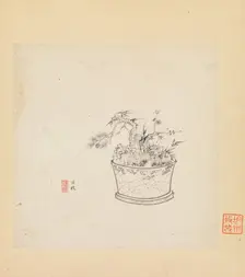 Miscellaneous Studies, one leaf dated 1619. Creator: Chen Hongshou