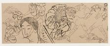 Miscellaneous studies, late 18th-early 19th century. Creator: Hokusai