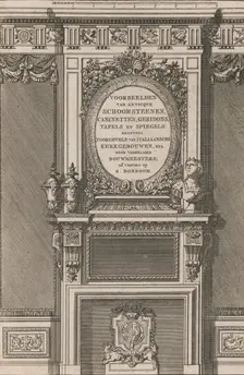 Miscellany of 17th-century Ornament Print Series: Examples of Antique Chimneypieces, Cabin..., 1786. Creator: Jan Barend Elwe