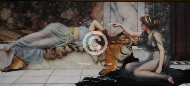 Mischief and Repose, 1895. Artist: Godward, John William (1861–1922)