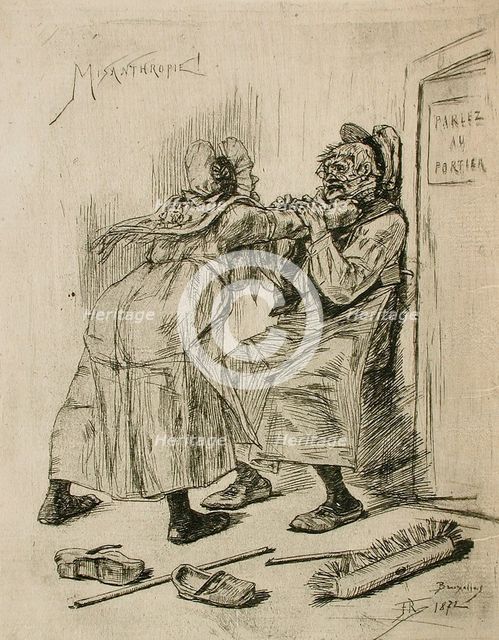 Misanthropie!, 1872. Creator: Félicien Rops.