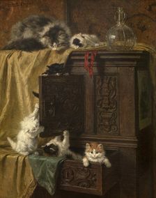 Misbehaving, 1897. Creator: Henriette Ronner