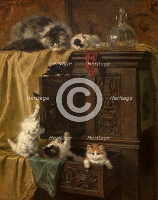 Misbehaving, 1897. Creator: Henriette Ronner.