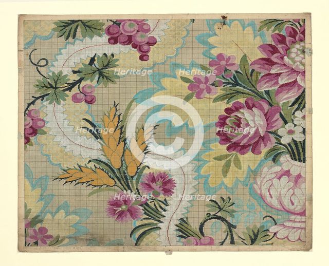 Mise-en-carte (Point-paper), France, 1760/90. Creator: Germain Frères.