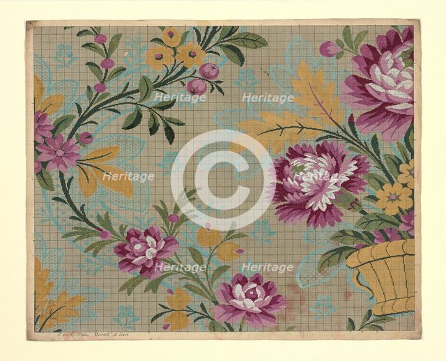 Mise-en-carte (Point-paper), France, 1760/90. Creator: Germain Frères.