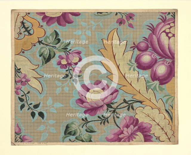 Mise-en-carte (Point-paper), France, 1760/90. Creator: Germain Frères.