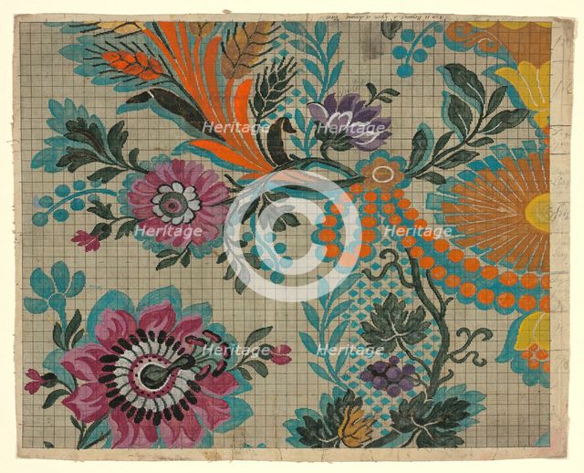 Mise-en-carte (Point-paper), France, 1760/90. Creator: Unknown.
