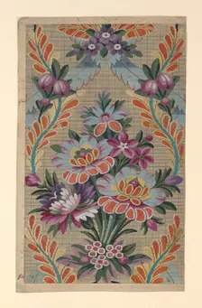 Mise-en-carte (Point-paper), France, 1760/90. Creator: Unknown