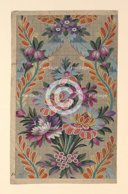 Mise-en-carte (Point-paper), France, 1760/90. Creator: Unknown.