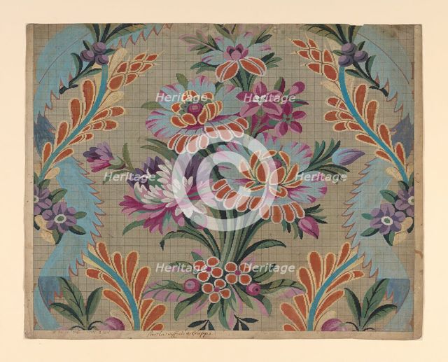 Mise-en-carte (Point-paper), France, 1760/90. Creator: Unknown.