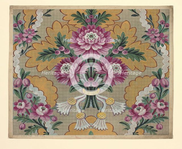 Mise-en-carte (Point-paper), France, 1760/90. Creator: Unknown.