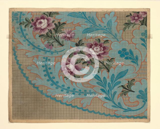 Mise-en-carte (Point-paper), France, 1760/90. Creator: Unknown.
