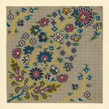 Mise-en-carte (Point-paper), France, 1760/90. Creator: Unknown