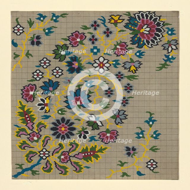 Mise-en-carte (Point-paper), France, 1760/90. Creator: Unknown.