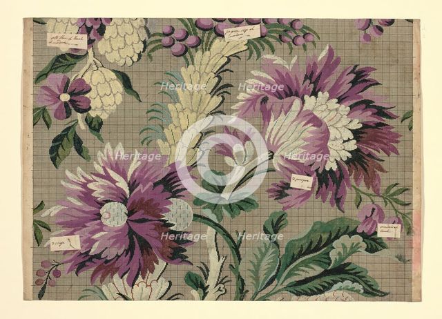 Mise-en-carte (Point-paper), France, 1760/90. Creators: J Bt Clere, Germain Frères.