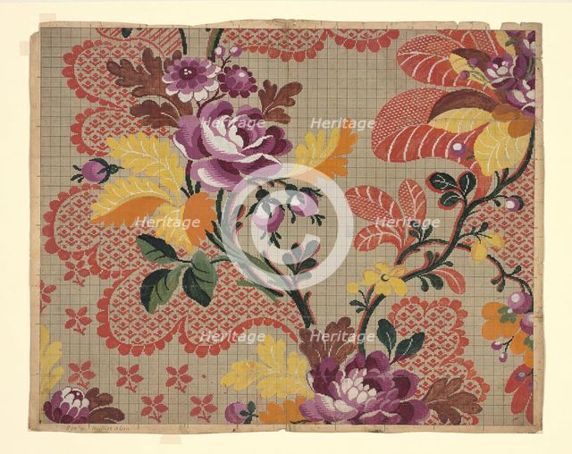 Mise-en-carte (Point-paper), France, 1760s. Creators: Nicolas Guerin et cie, Pierre Huilliot.