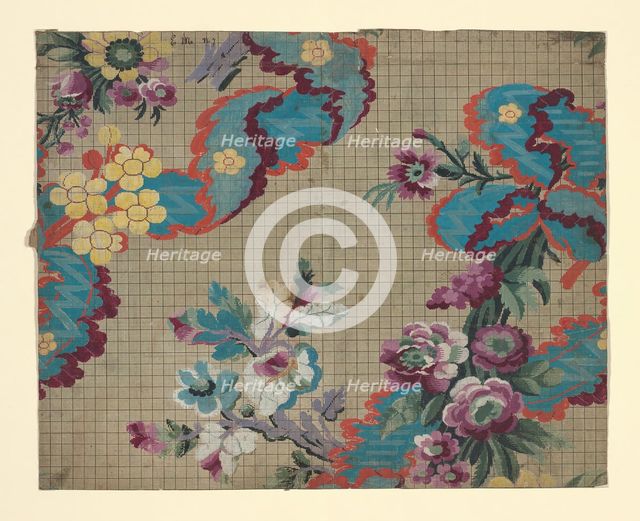 Mise-en-carte (Point-paper), France, 1764. Creator: L. Galy, Gallien et cie.