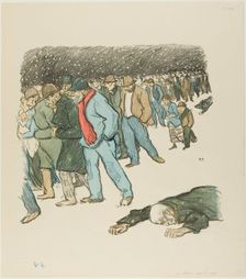 Misery Under the Snow, January 1894. Creator: Theophile Alexandre Steinlen