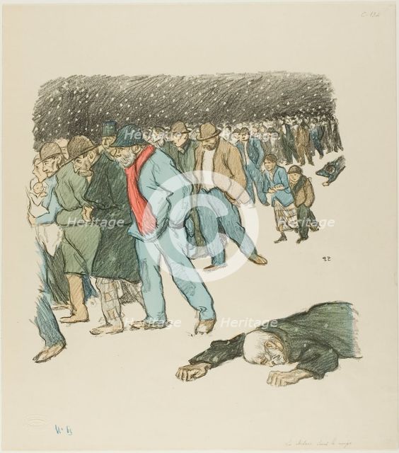 Misery Under the Snow, January 1894. Creator: Theophile Alexandre Steinlen.