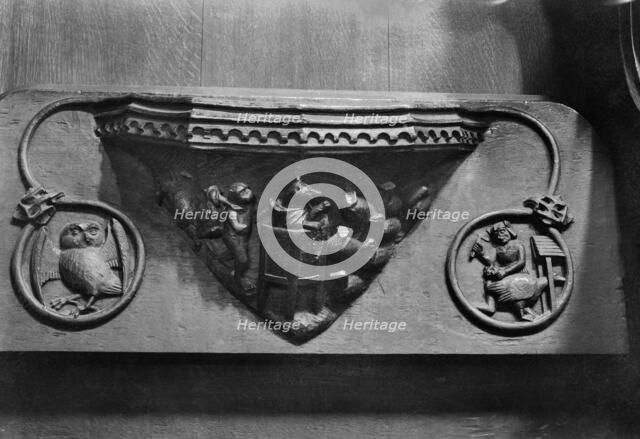 Misericord, Beverley Minster, East Riding of Yorkshire, 1959. Artist: GE Pearson.