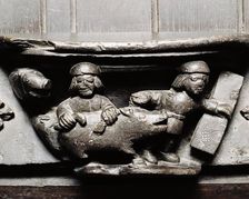 Misericord, Church of St Mary, Ripple, Worcestershire, c2006. Artist: James O Davies