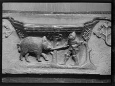 Misericord, St Mary's Church, North Bar Within, Beverley, East Riding of Yorkshire, 1920-1945. Creator: Marjory L Wight