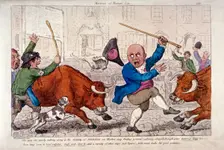 Miseries of human life Smithfield Market, London, c1800. Artist: Anon