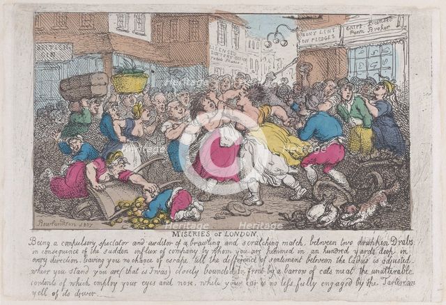 Miseries of London, 1807-08., 1807-08. Creator: Thomas Rowlandson.