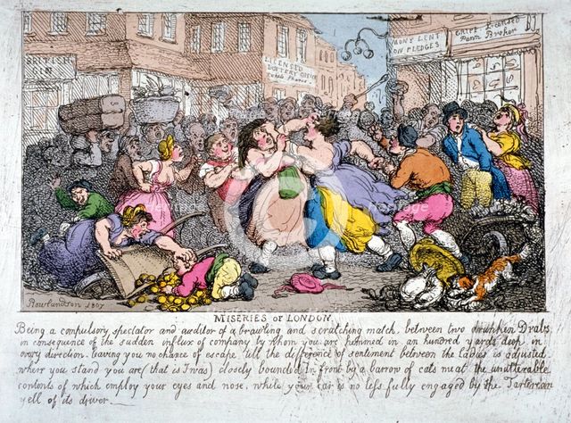 'Miseries of London', 1807. Artist: Thomas Rowlandson