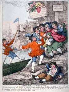 Miseries of London 1812. Artist: Anon