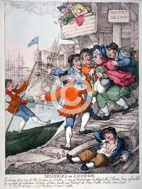 'Miseries of London', 1812. Artist: Anon
