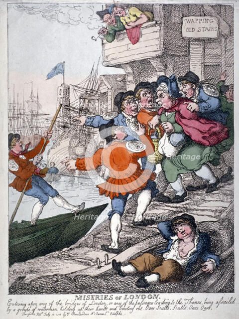 'Miseries of London', 1812. Artist: Anon