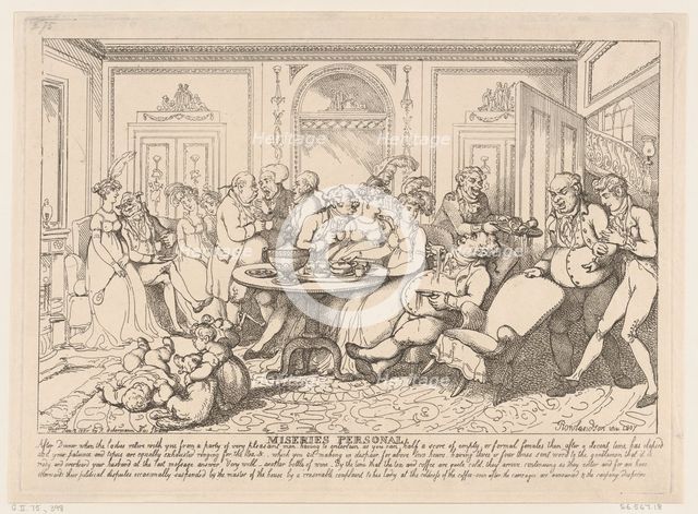 Miseries Personal, June 12, 1807., June 12, 1807. Creator: Thomas Rowlandson.