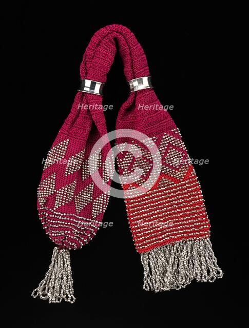 Miser's purse, American, 1840-60. Creator: Unknown.