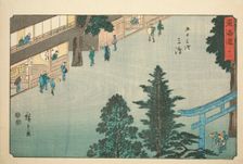 Mishima—No. 12, from the series "Fifty-three Stations of the Tokaido (Tokaido gojusan..., c.1847/52. Creator: Ando Hiroshige