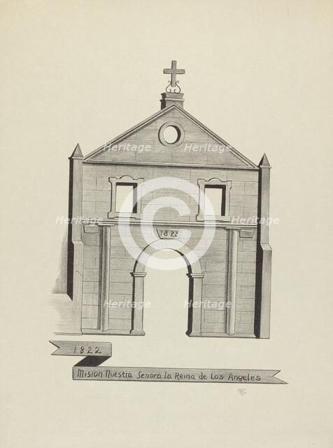 Mision Nuestra Senora la Reina de Los Angeles, 1935/1942. Creator: James Jones.