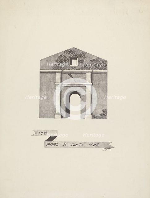 Mision de Santa Cruz, 1935/1942. Creator: James Jones.