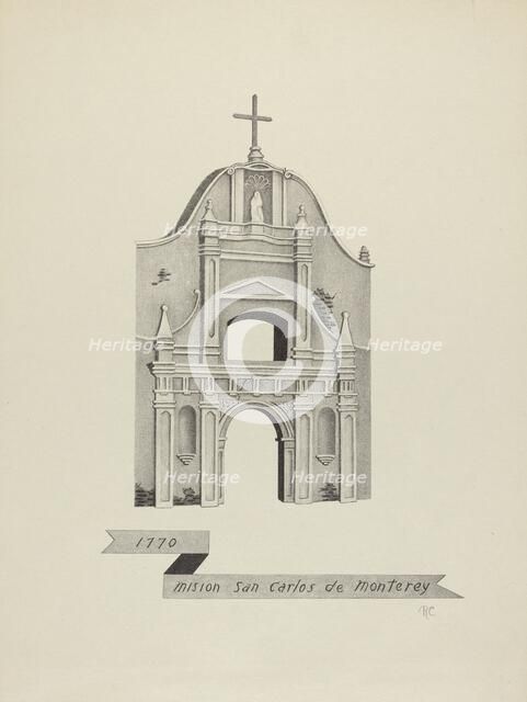 Mision San Carlos de Monterey, 1935/1942. Creator: James Jones.